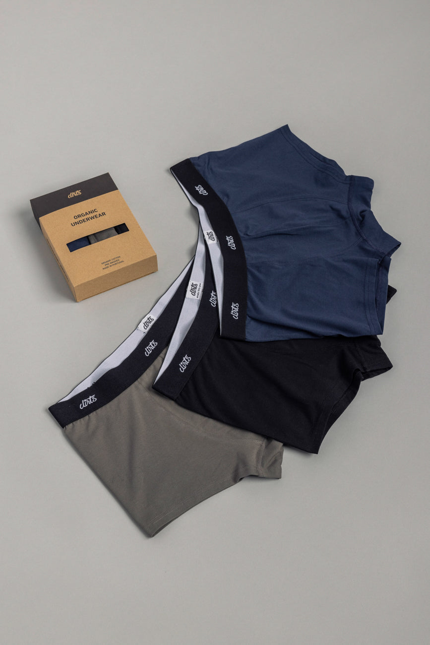 Lot de 3 boxers en coton biologique de DIRTS
