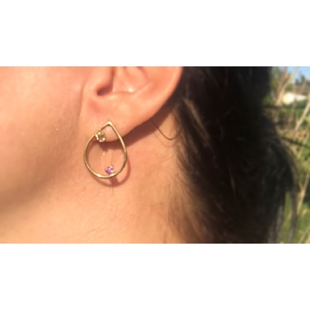 "A drop in the Ocean" earrings with zirconia