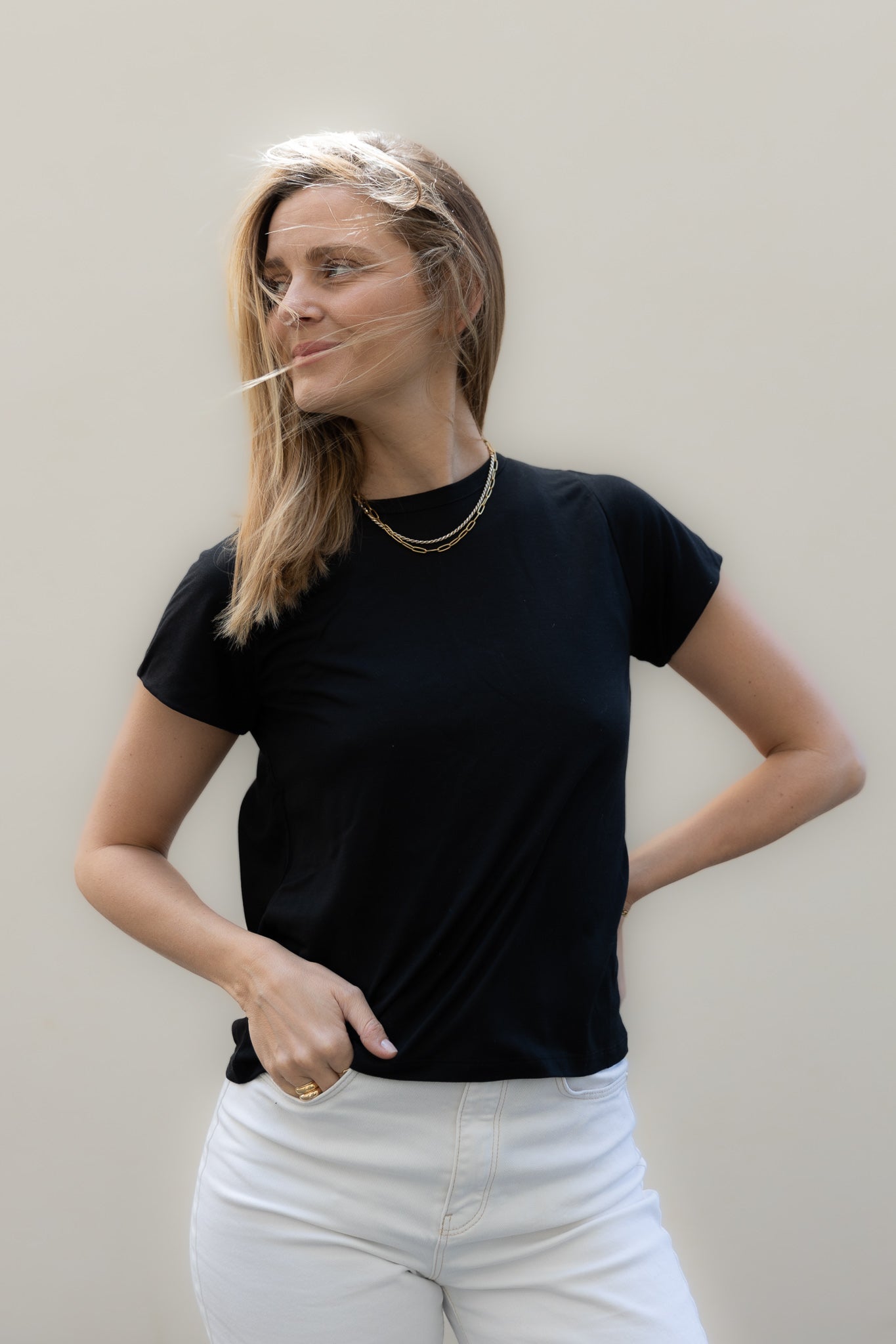 Schwarzes T-Shirt BALI aus 100% Tencel von Pura Clothing
