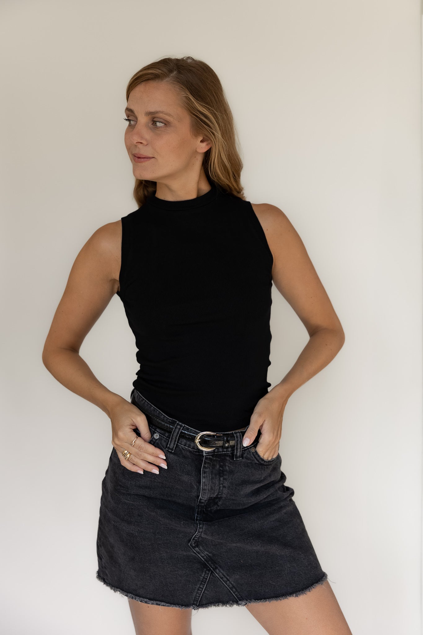 Schwarzes Top aus Modal von Pura Clothing