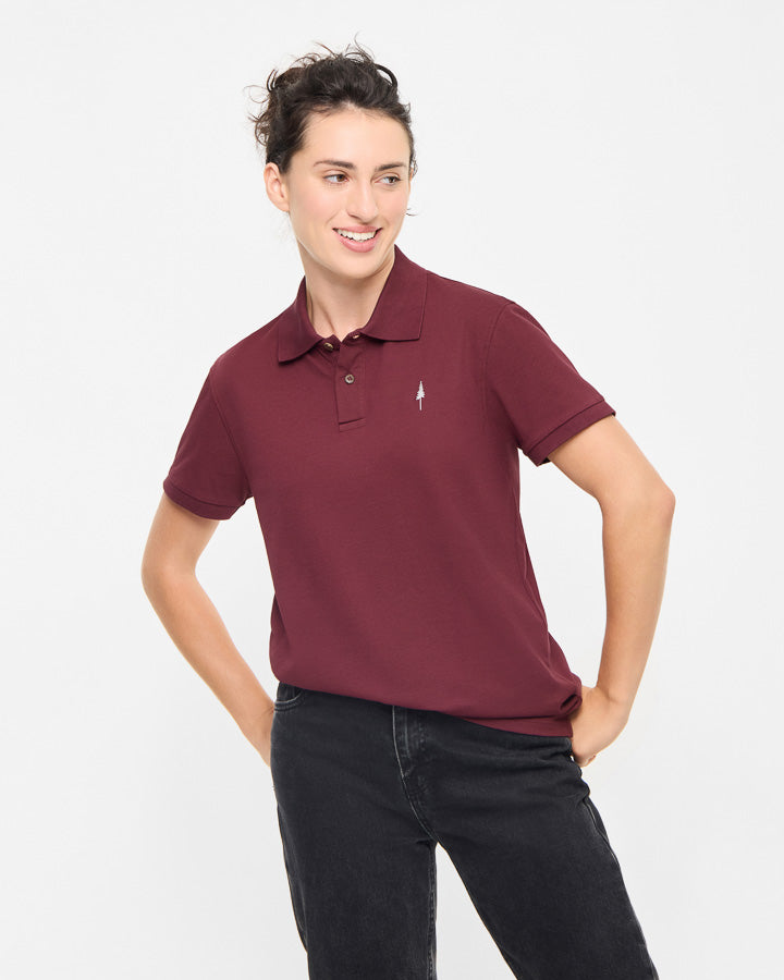 TreePolo Bordeaux made of organic cotton by NIKIN