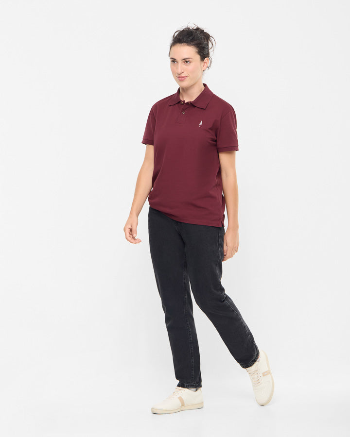 TreePolo Bordeaux made of organic cotton by NIKIN