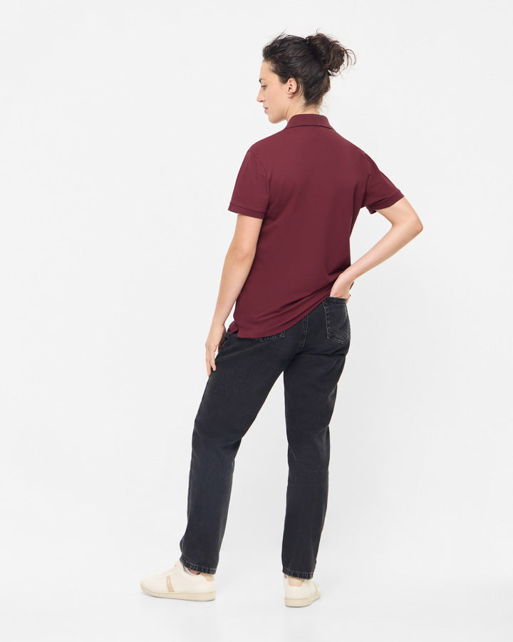 TreePolo Bordeaux made of organic cotton by NIKIN