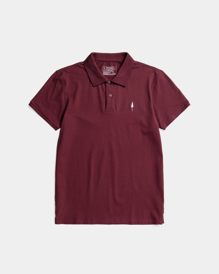 TreePolo Bordeaux en coton biologique par NIKIN