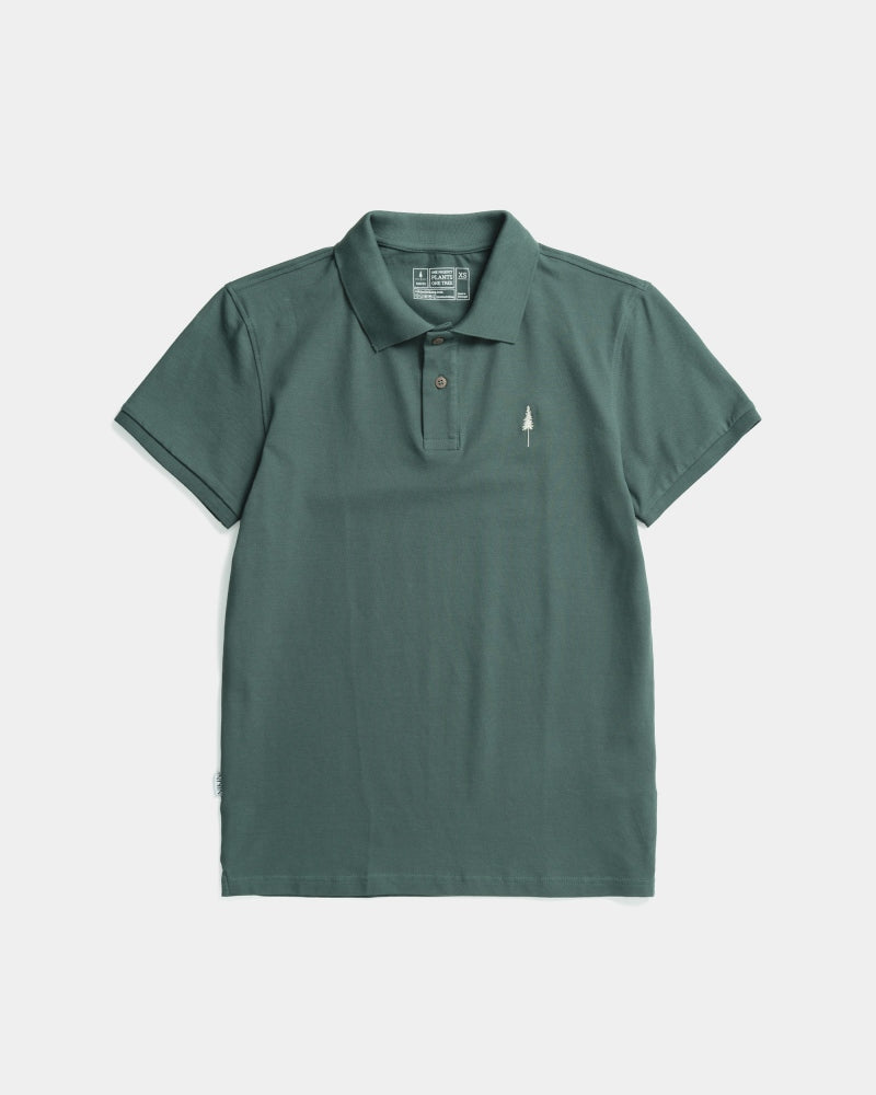 Grünes Polo-Shirt Tree aus Bio-Baumwolle von Nikin