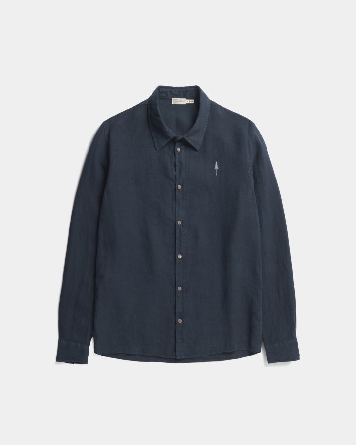 TreePlanter Shirt Linen Dark Navy von NIKIN