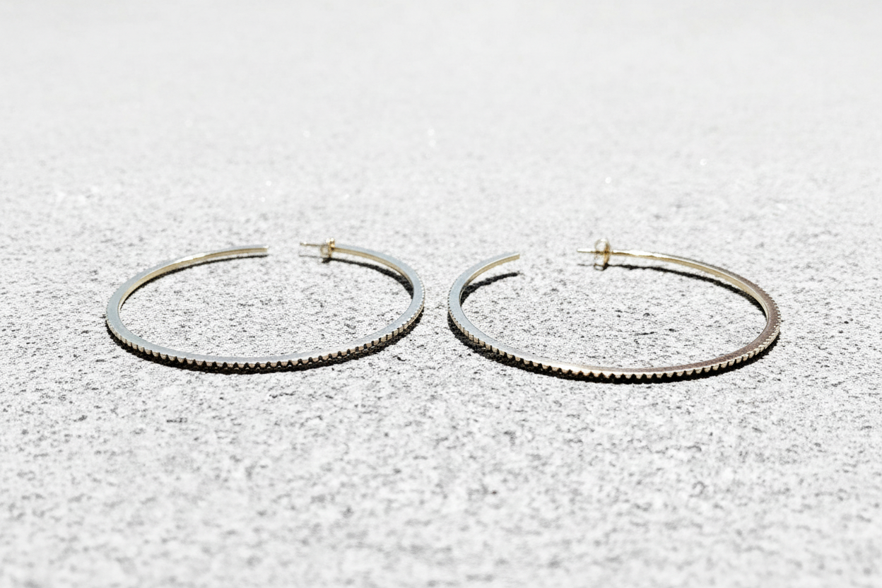 Grandes boucles d'oreilles créoles INGRANAGGI