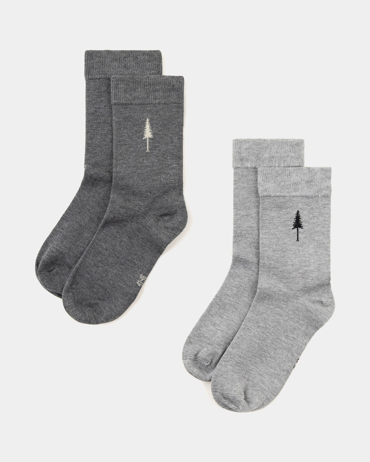 Graues Socken-Set Tree Standard aus Tencel von Nikin
