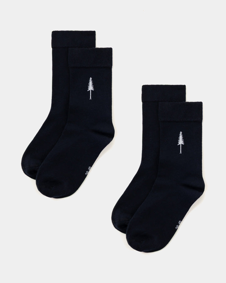 Dunkelblaues Socken-Set Tree Standard aus Tencel von Nikin