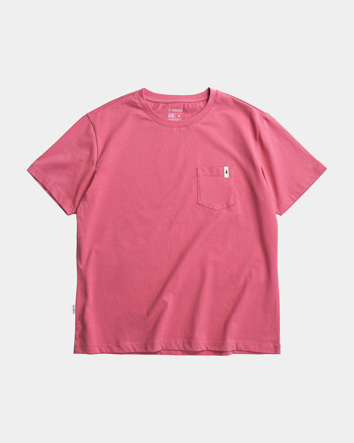 T-shirt rose TreeShirt Pocket Mono Relaxed en coton 100% recyclé de Nikin