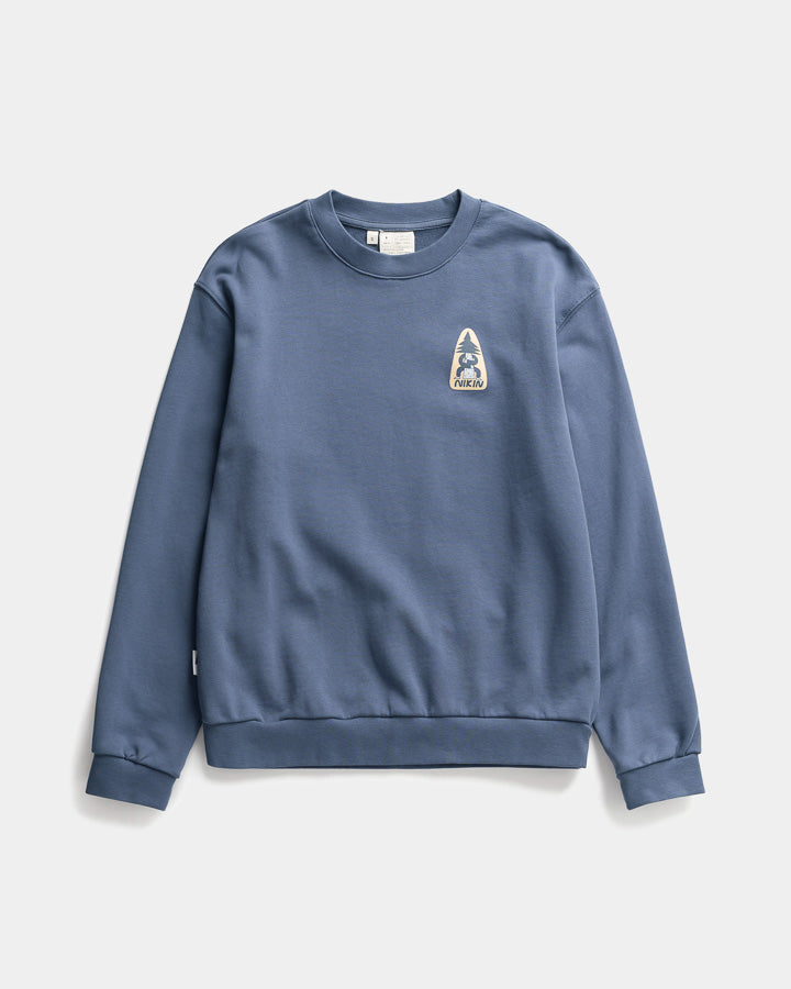 Blaues Sweatshirt Tree Anniversary aus Bio-Baumwolle von Nikin