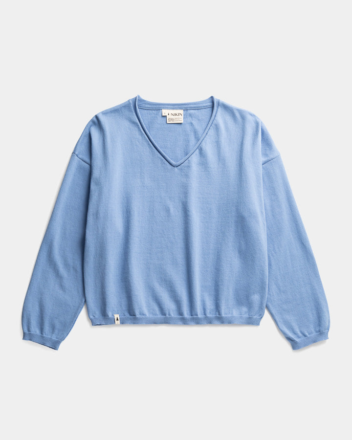 Blauer Strickpullover Tree aus 100% Bio-Baumwolle von Nikin