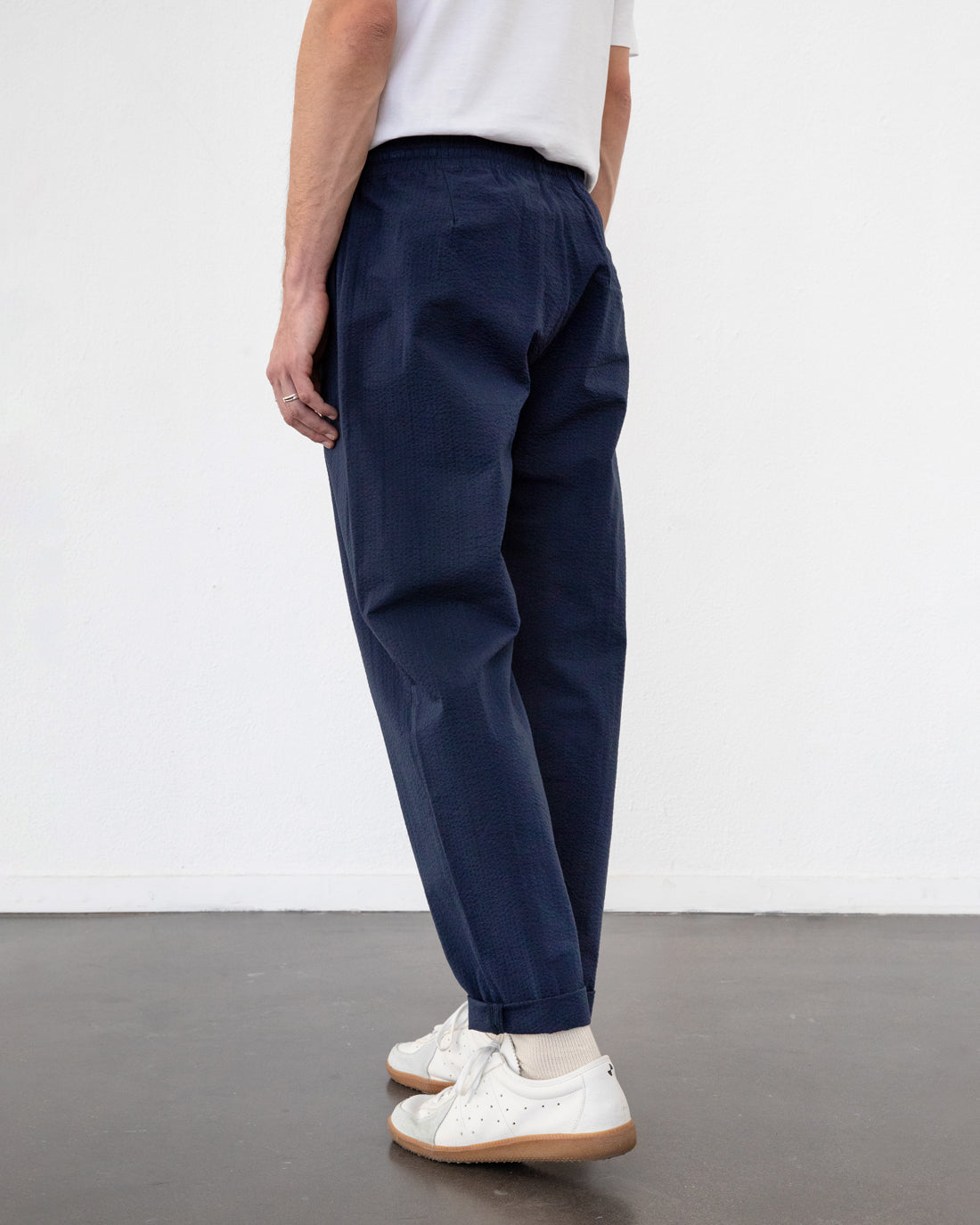 Pantalon bleu foncé en coton 100 % biologique de Rotholz