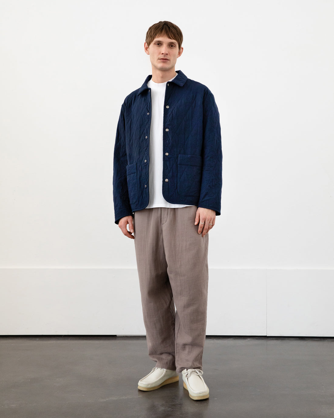 Dunkelblaue Steppjacke aus 100% Bio-Baumwolle von Rotholz
