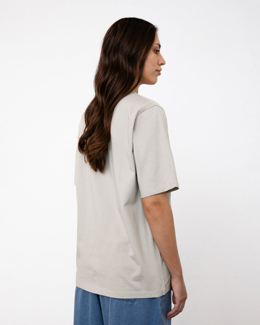 Grey-beige T-shirt Wavy Logo made of 100% organic cotton by Rotholz
