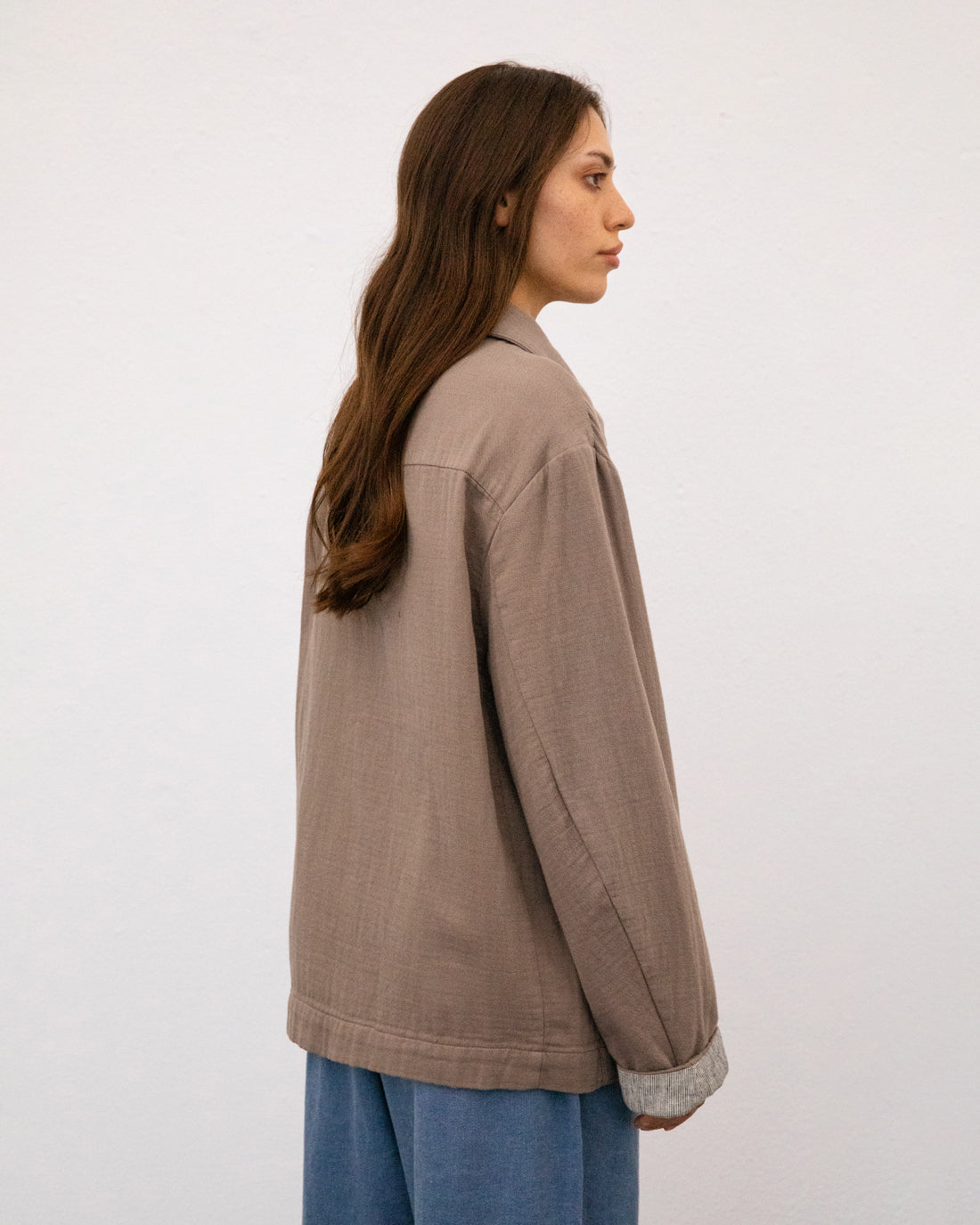 Braune Jacke aus 100% Bio-Baumwolle von Rotholz