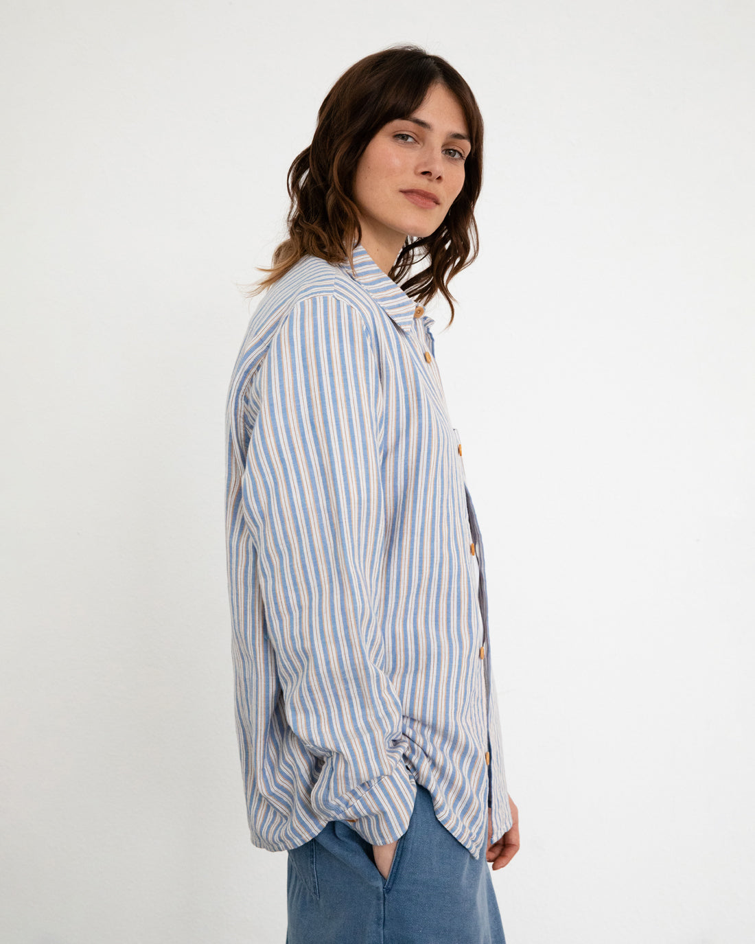 Striped shirt made of 100% organic cotton by Rotholz