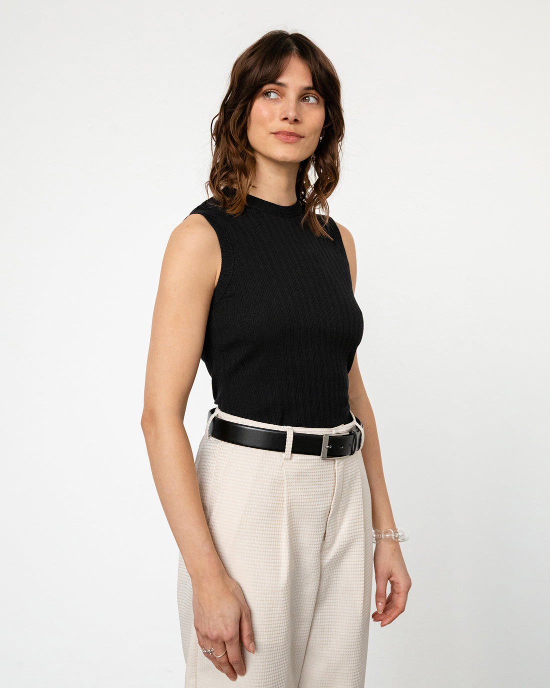 Top noir en coton biologique de Rotholz