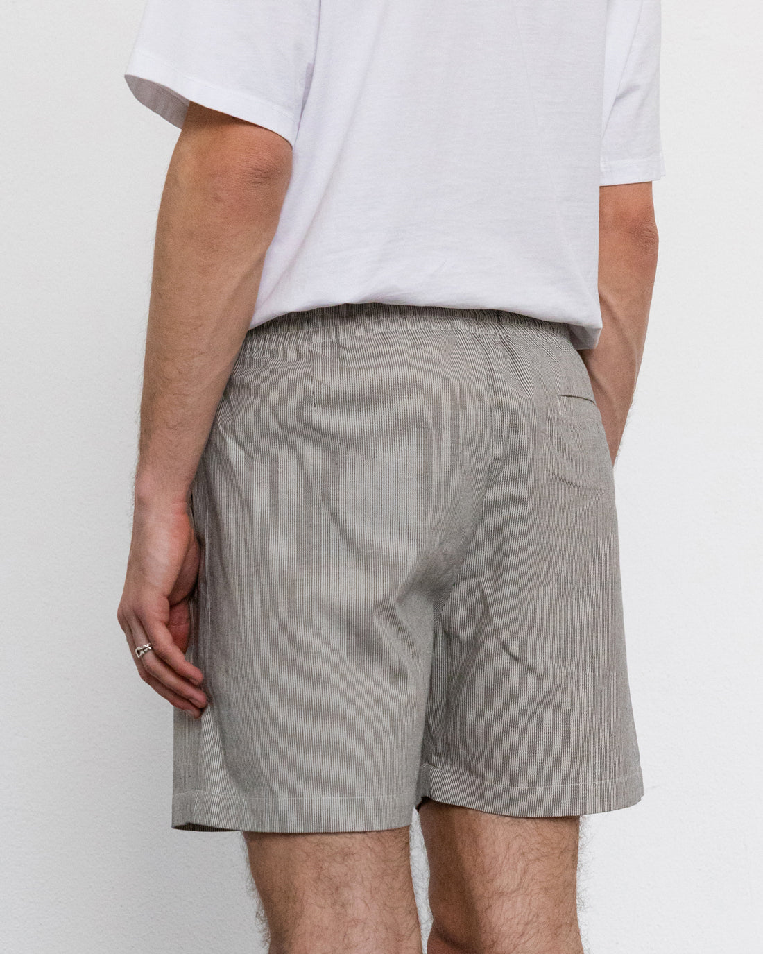 Pantalon rayé gris en coton 100 % biologique de Rotholz