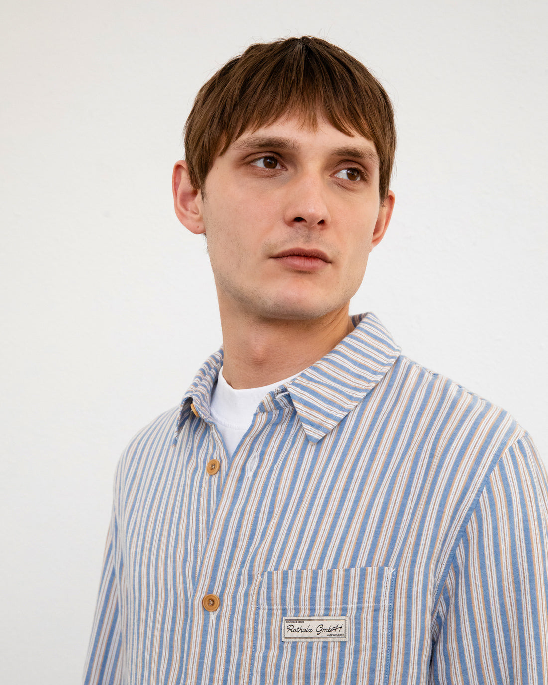 Striped shirt made of 100% organic cotton by Rotholz