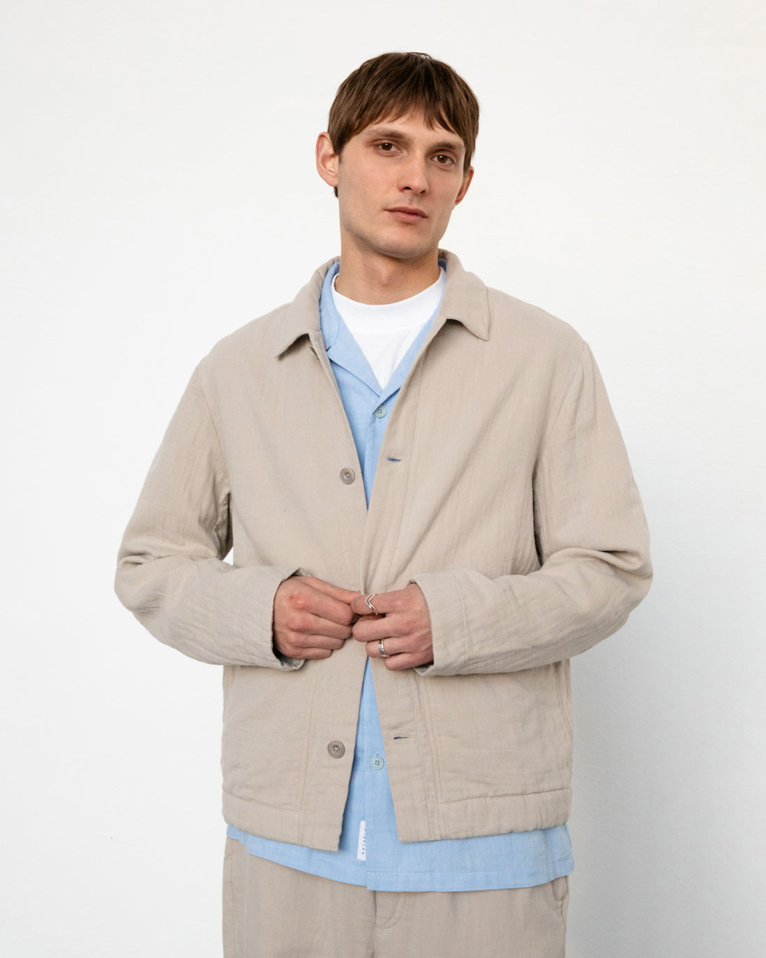 Beige Jacke aus 100% Bio-Baumwolle von Rotholz