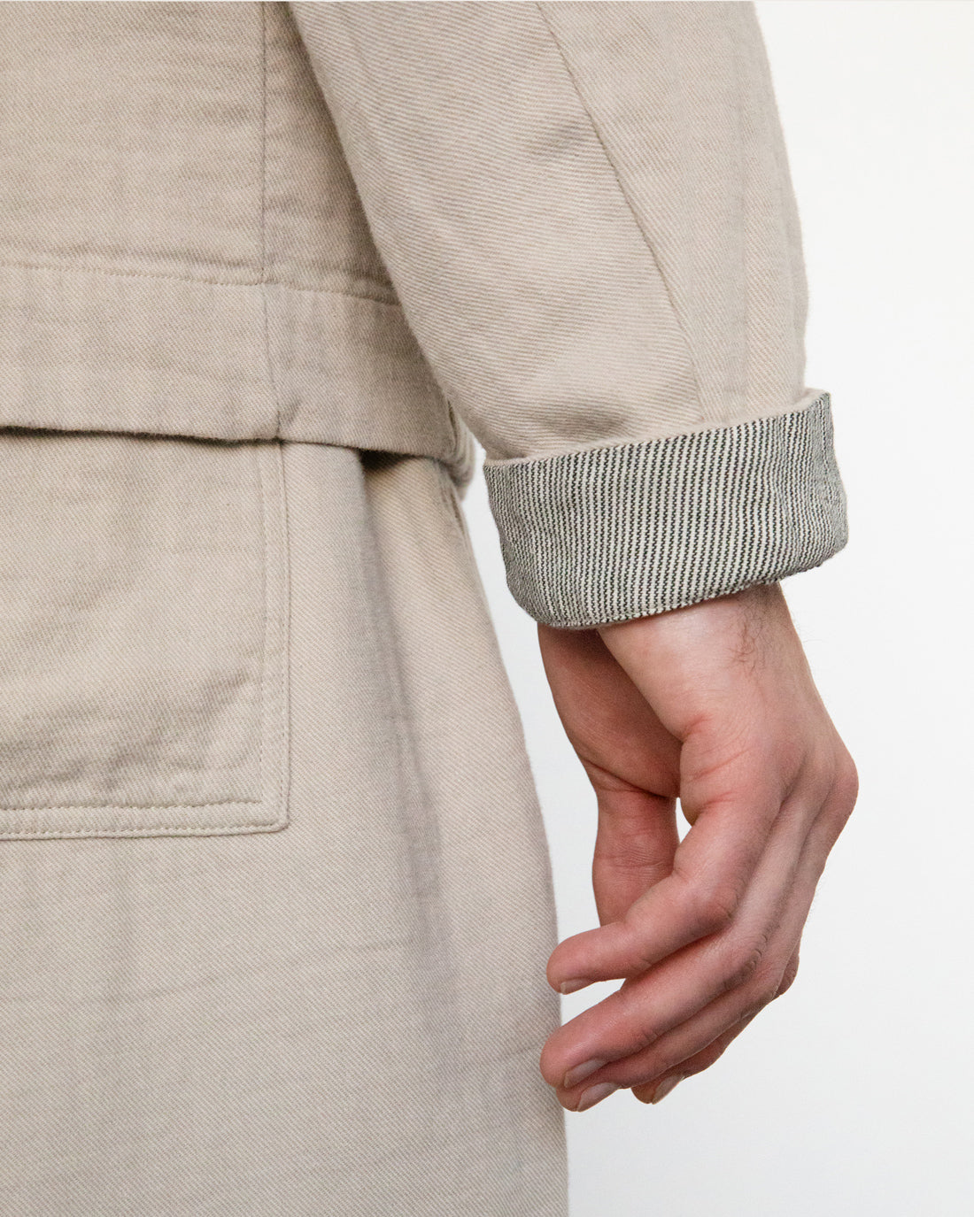 Beige Jacke aus 100% Bio-Baumwolle von Rotholz