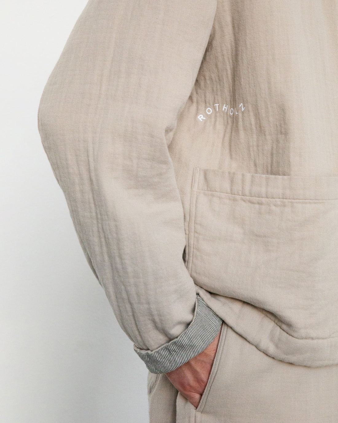 Beige Jacke aus 100% Bio-Baumwolle von Rotholz