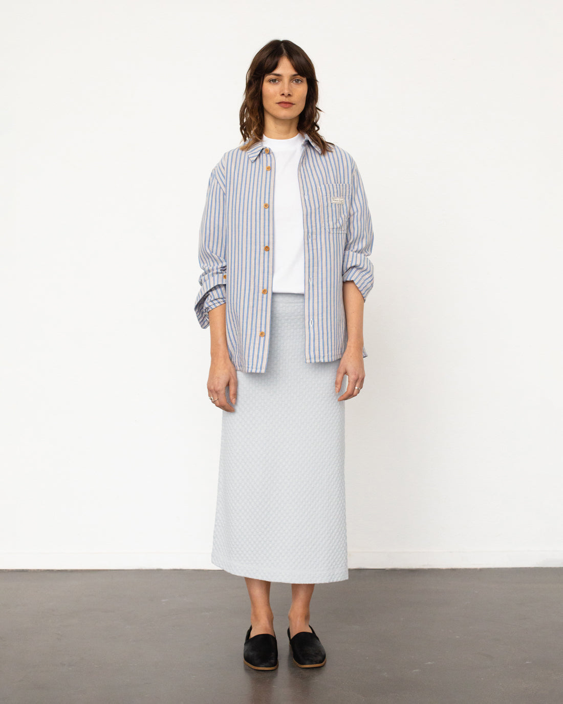 Grey skirt made of 100% organic cotton by Rotholz