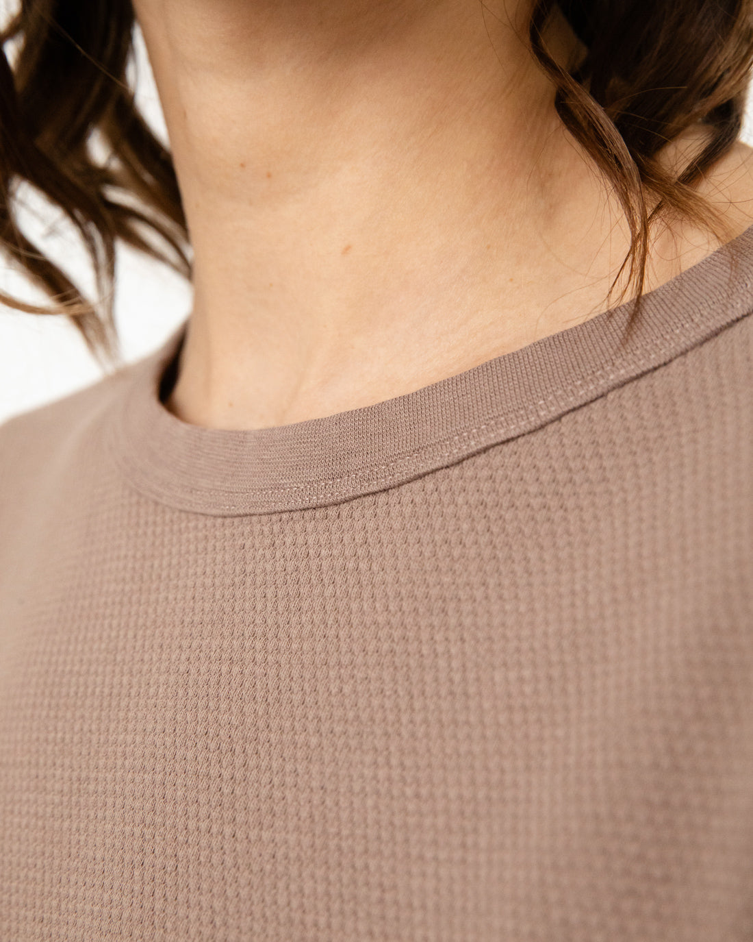 Brown T-shirt Waffle made of 100% organic cotton by Rotholz