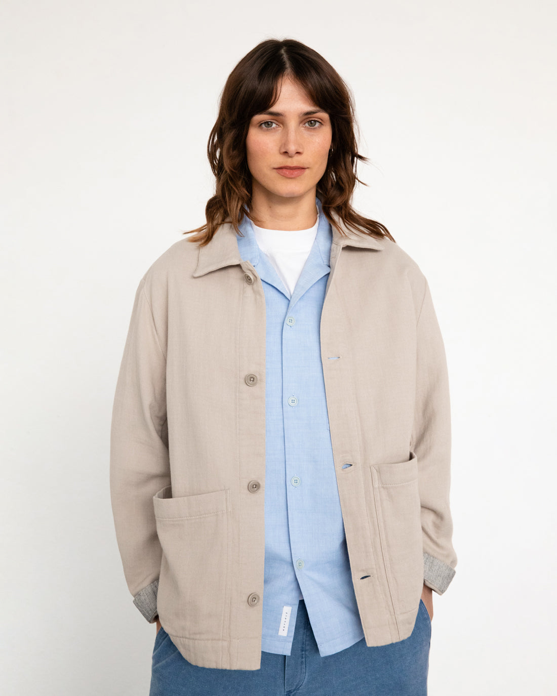 Veste beige en 100% coton biologique de Rotholz