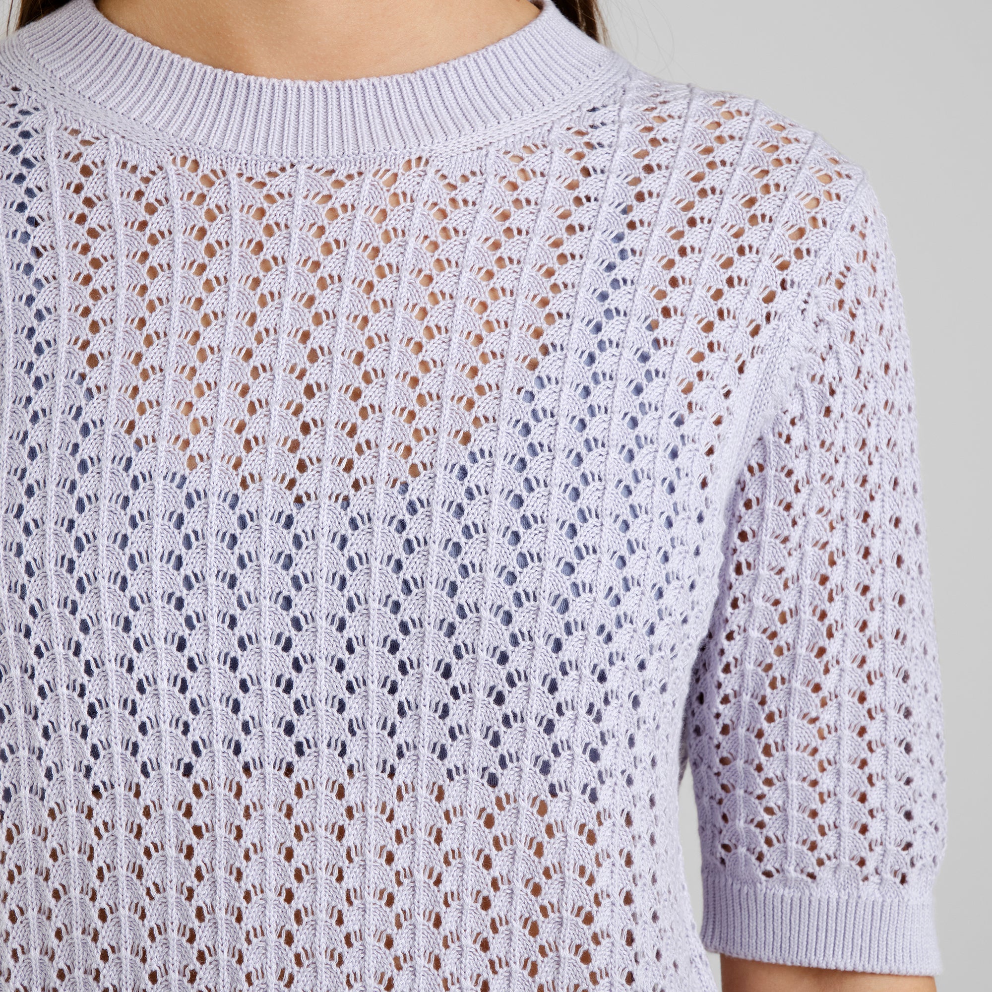 Flen knitted shirt made of organic cotton by Dedicated in purple