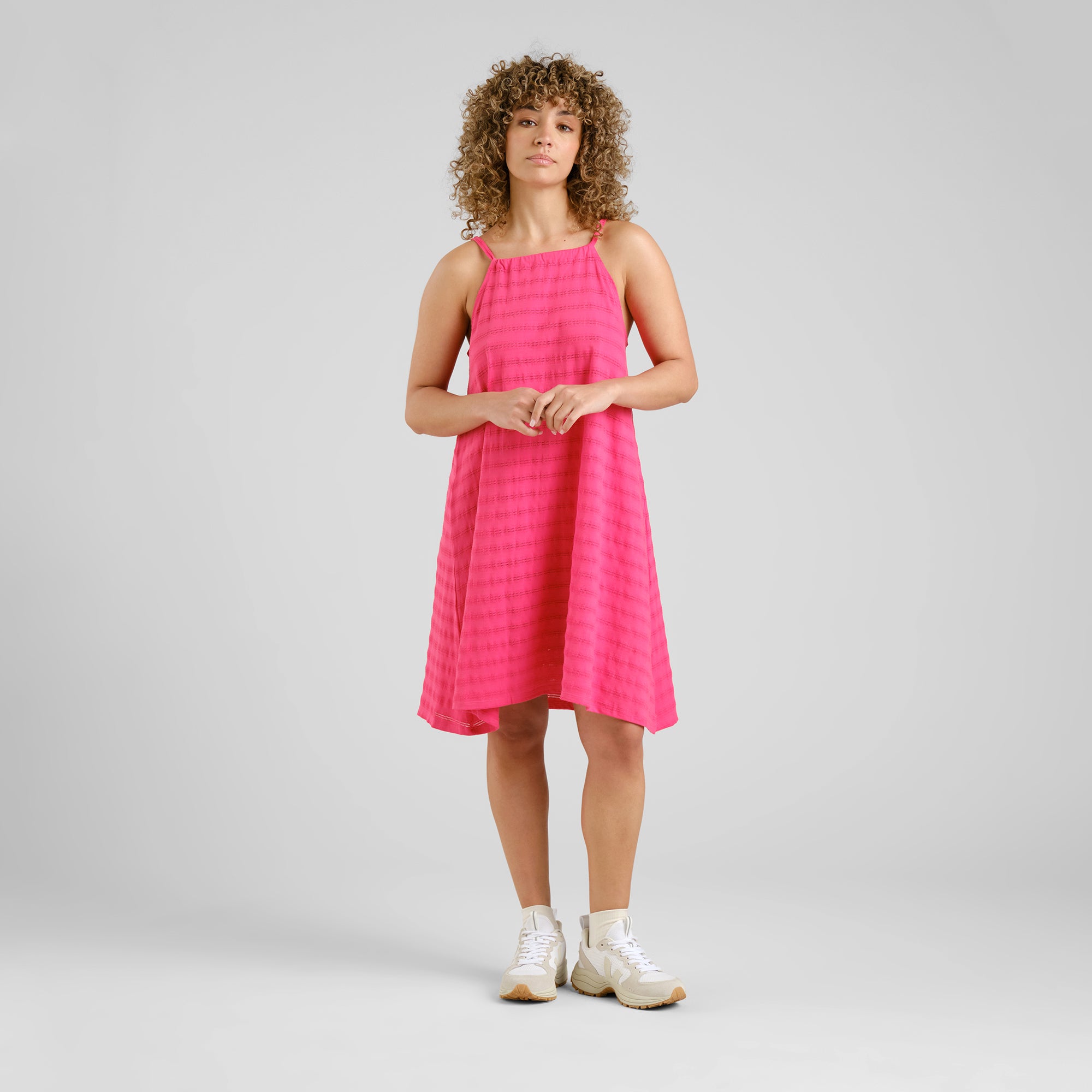 Summer dress Nykvarn made of 100% organic cotton by Dedicated in pink