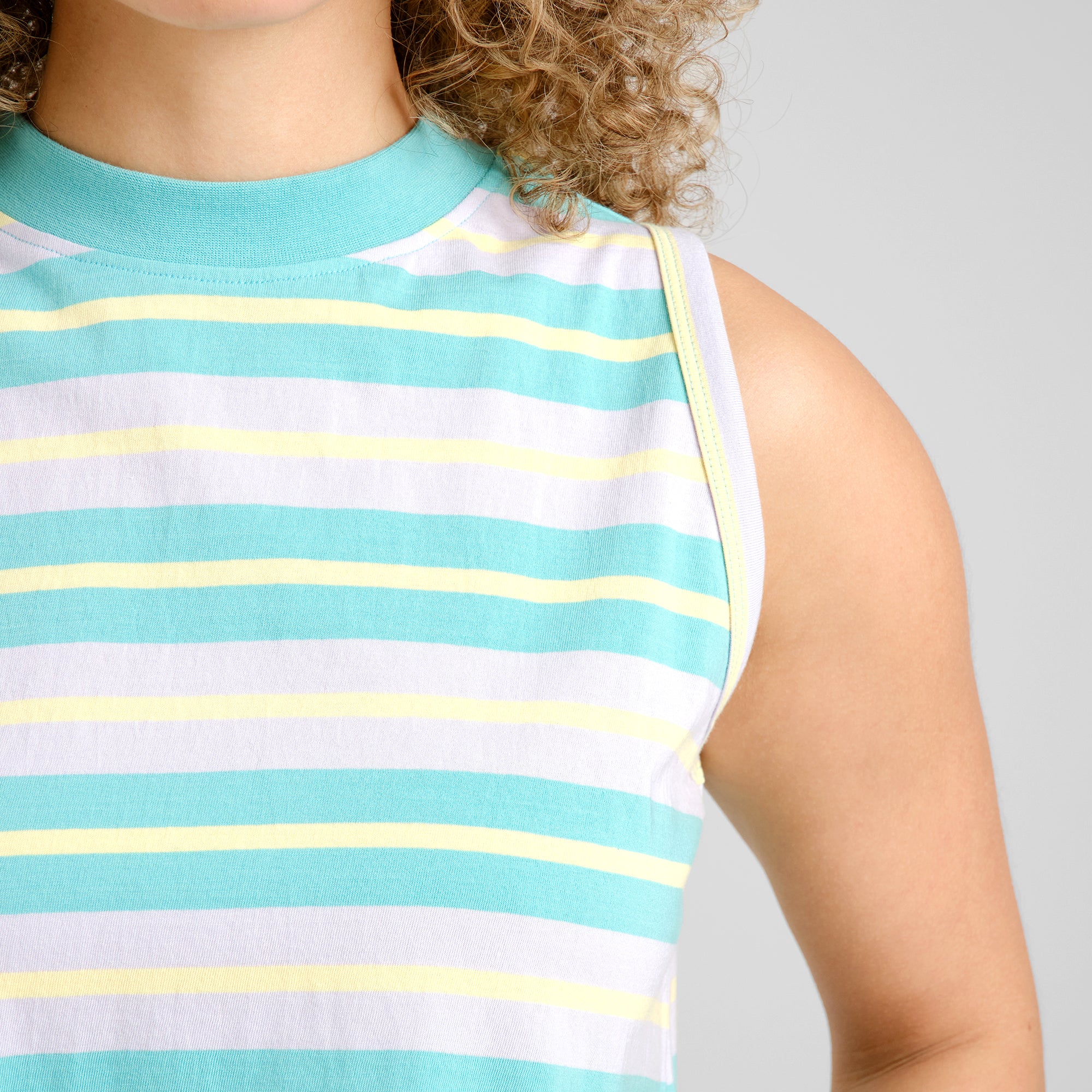 Boxy Top Namsos colorful striped made of organic cotton