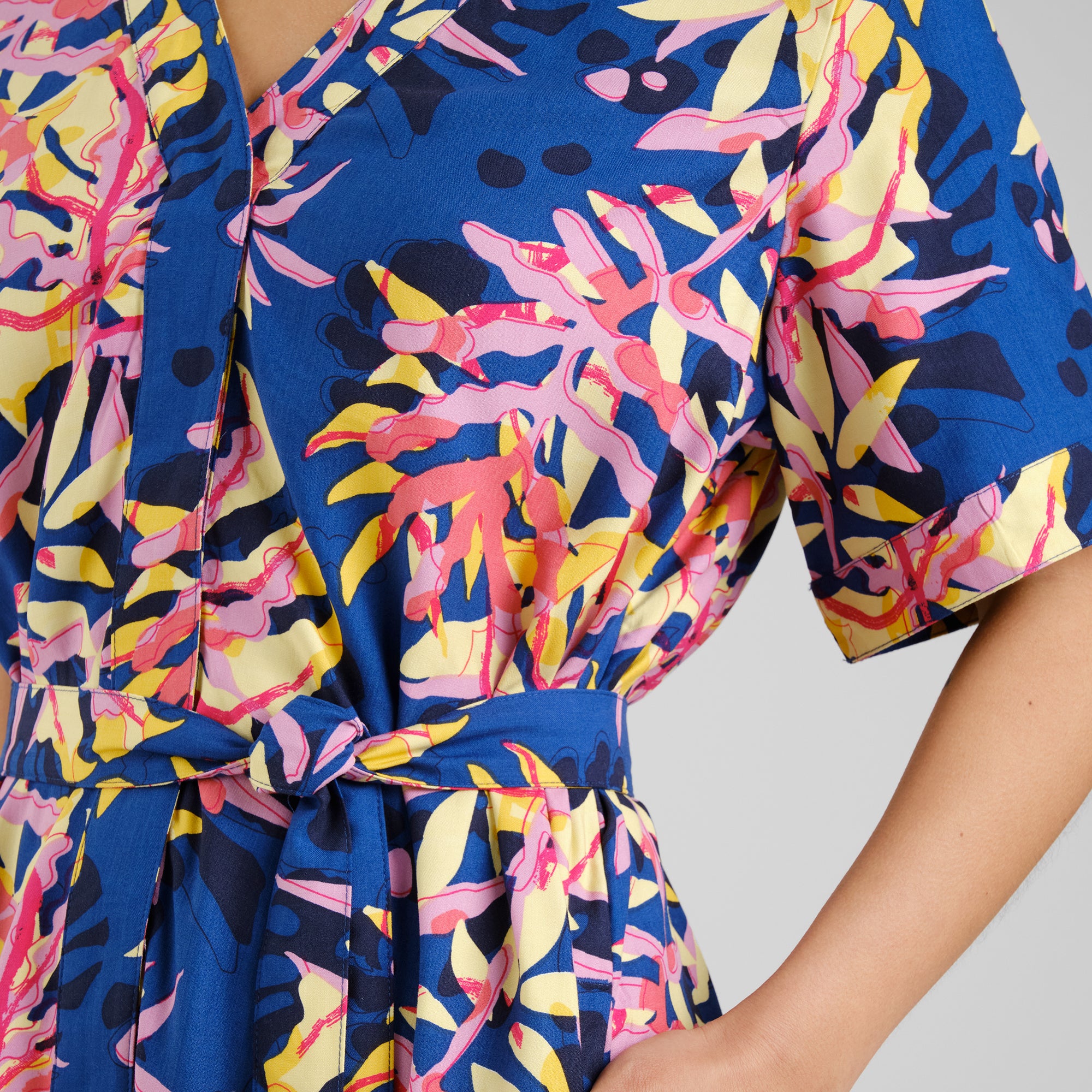 Colorful summer dress Kallvik made of 100% Ecovero™ by Dedicated