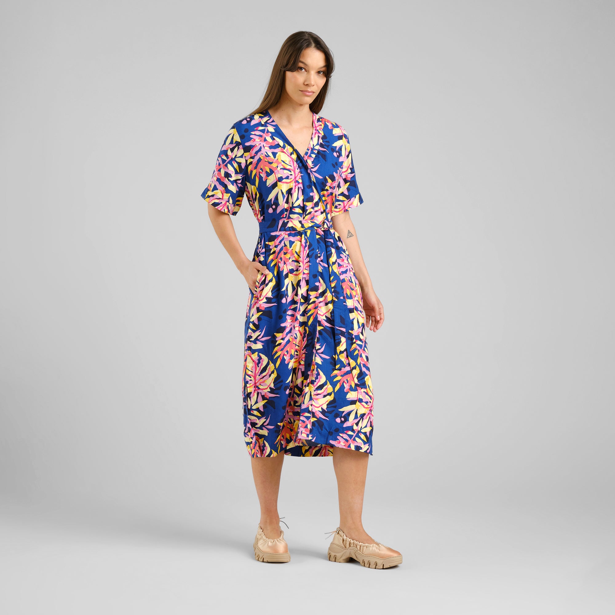 Colorful summer dress Kallvik made of 100% Ecovero™ by Dedicated