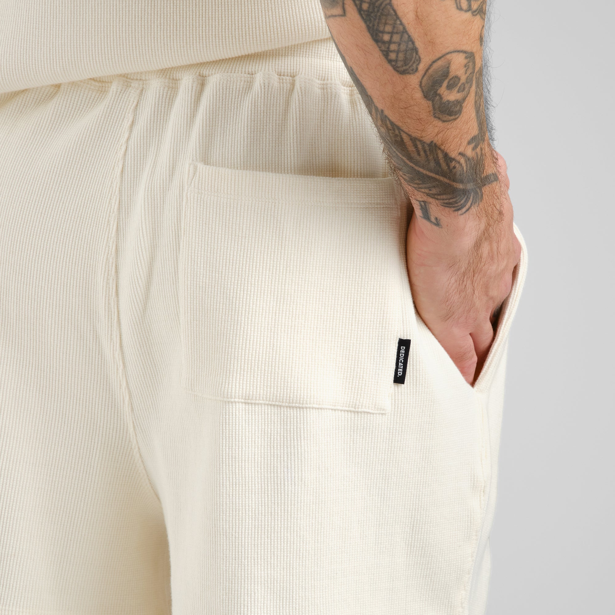 Shorts Eddingen Waffle made of 100% organic cotton by Dedicated in off-white