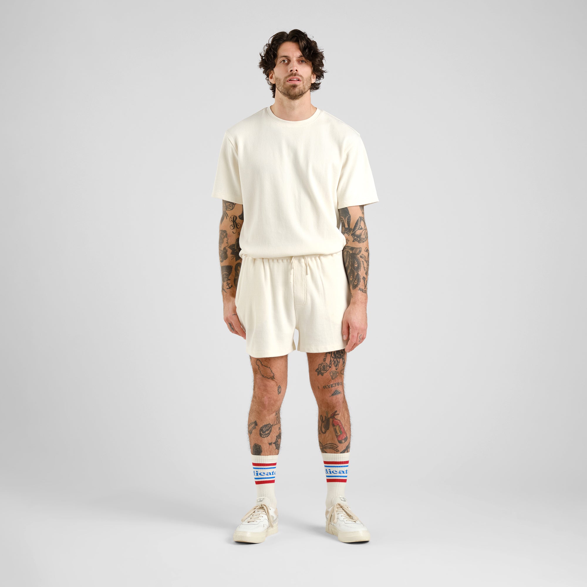 Shorts Eddingen Waffle made of 100% organic cotton by Dedicated in off-white