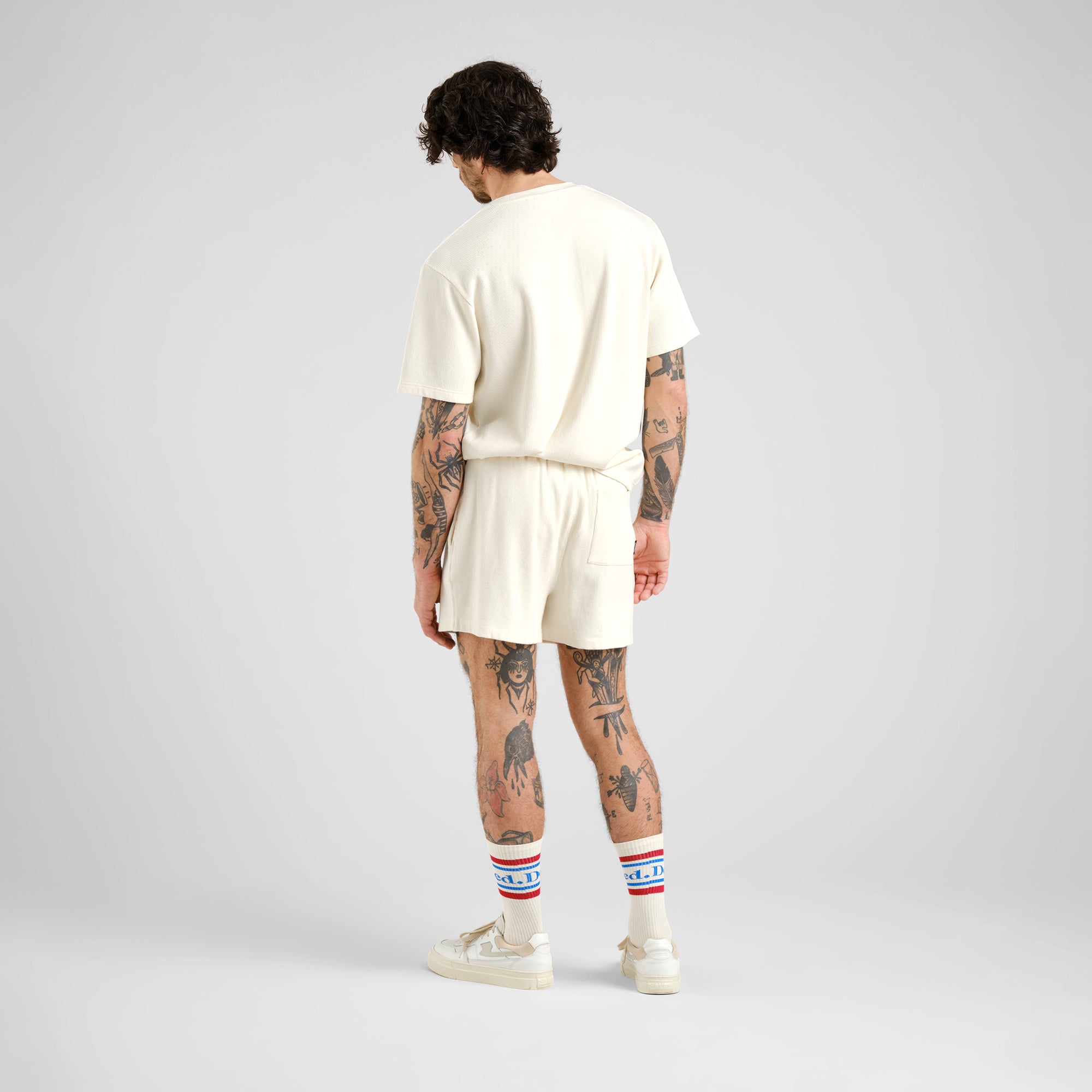 Shorts Eddingen Waffle made of 100% organic cotton by Dedicated in off-white
