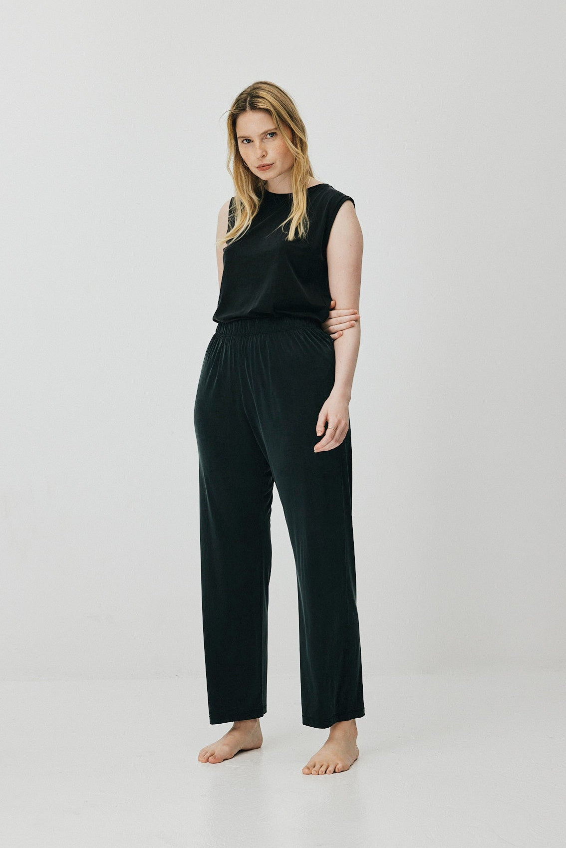 Black cupro top by MOYA KALA
