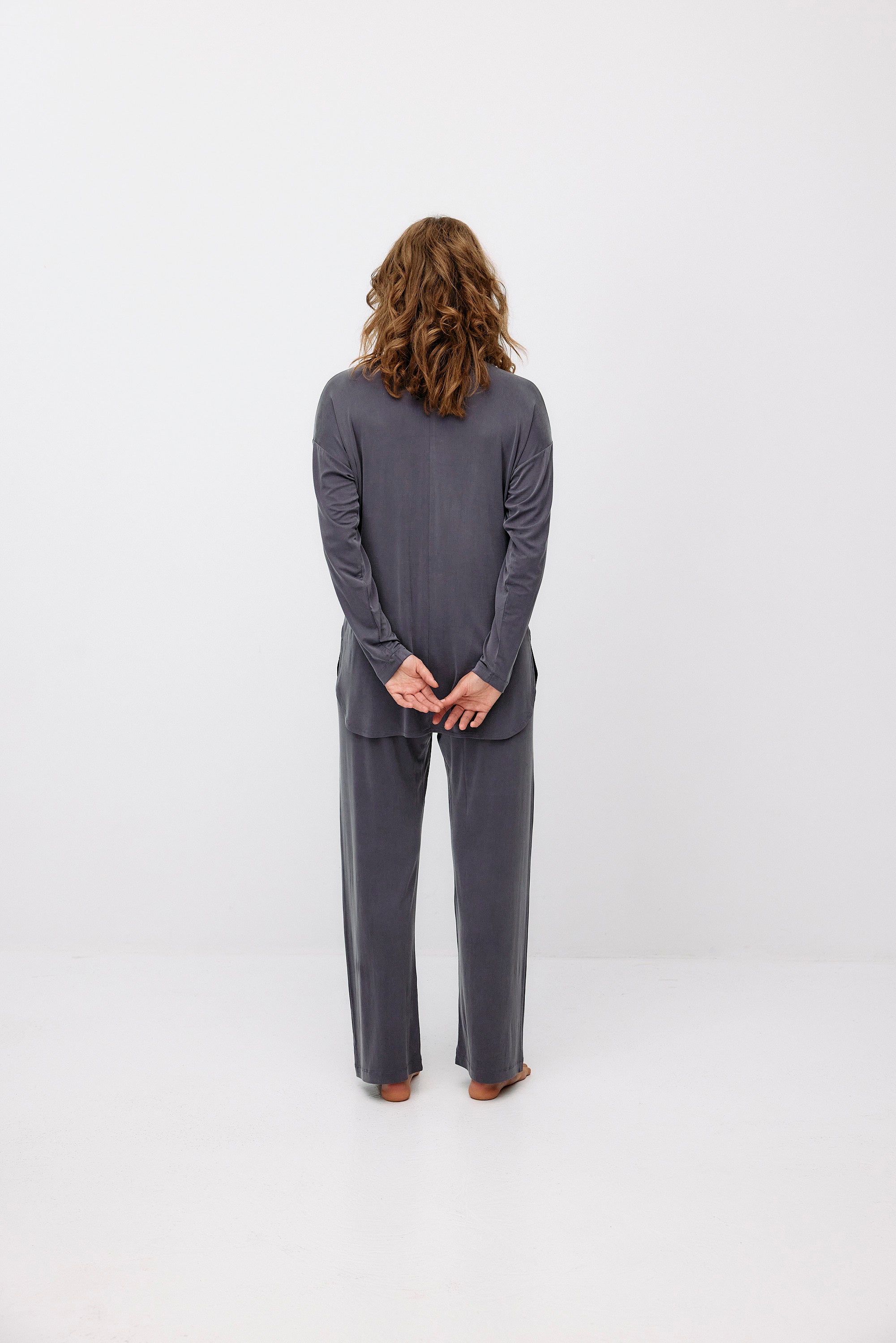 Blouse Cupro - gris violet de Moya Kala