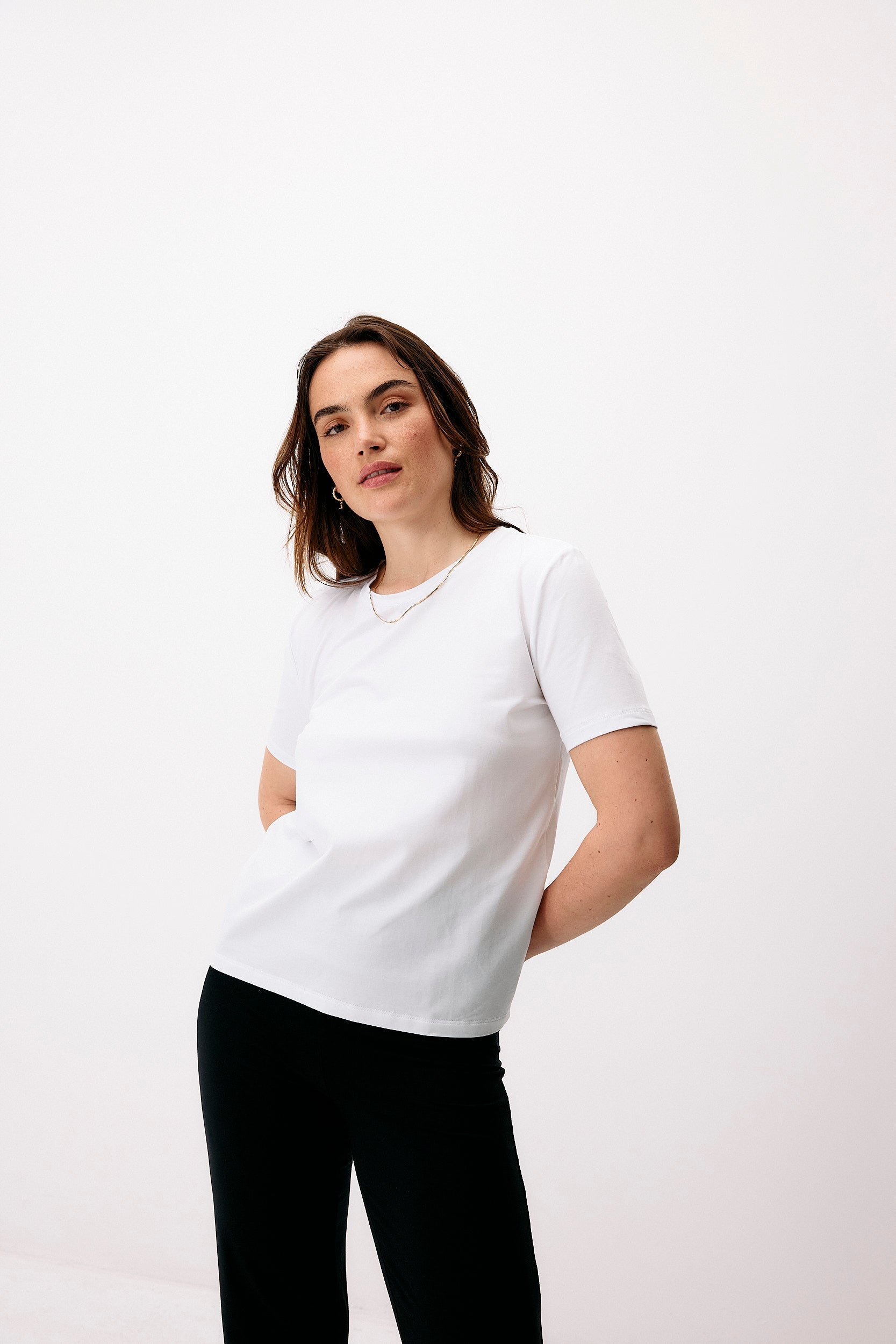T-shirt blanc Neo Classic en Lenzing de Moya Kala