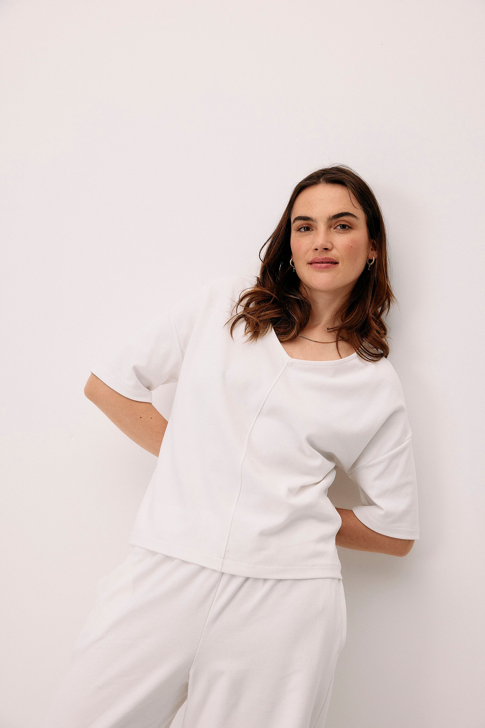 T-shirt blanc réversible Pure en 100% coton biologique de Moya Kala