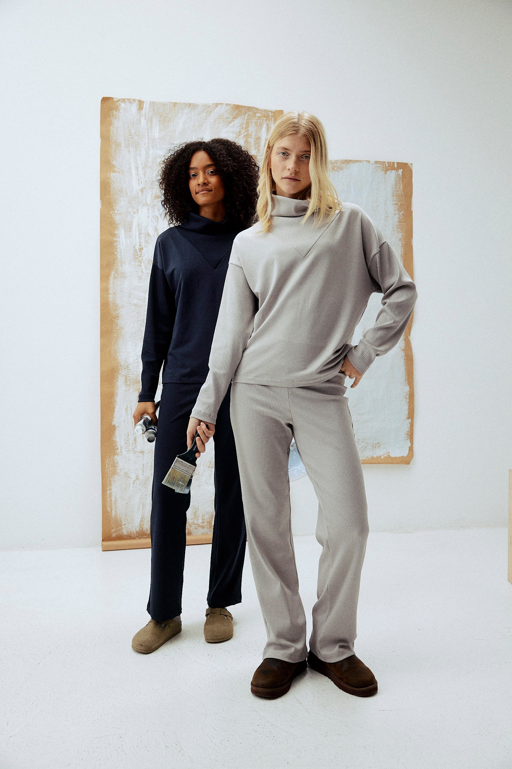 Formal Rib Pants - opal grey von Moya Kala