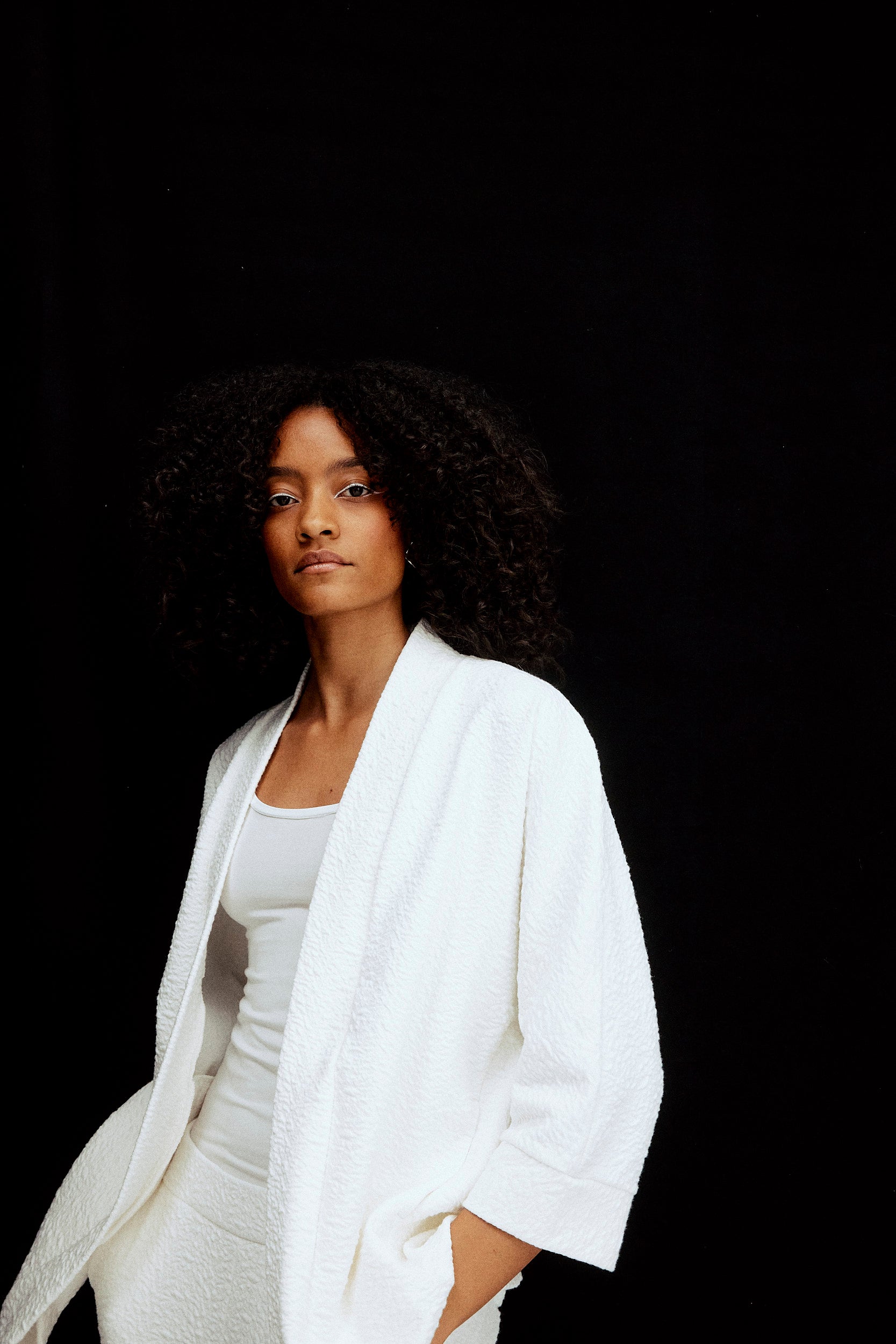 Botanic Jacket - vanilla white aus Bio Baumwolle mit Brennessel-Anteil von Moya Kala