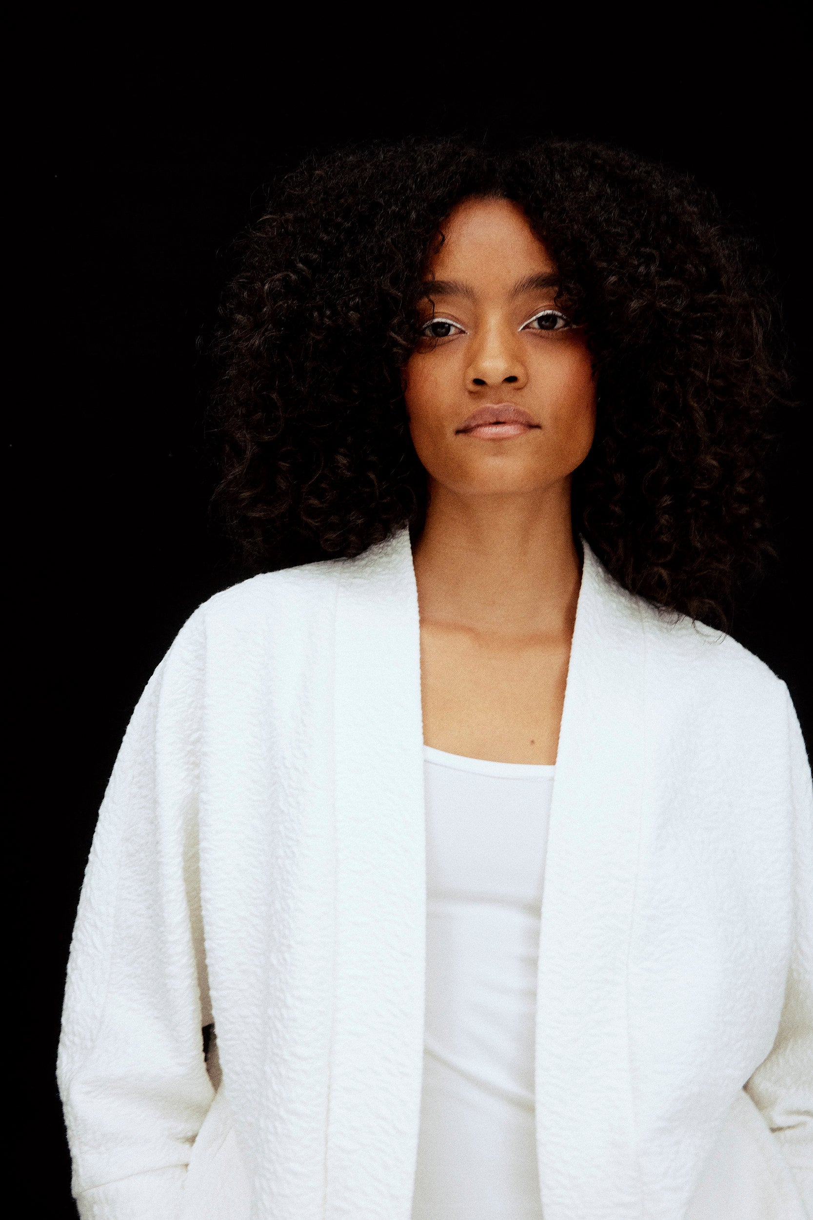 Botanic Jacket - vanilla white aus Bio Baumwolle mit Brennessel-Anteil von Moya Kala