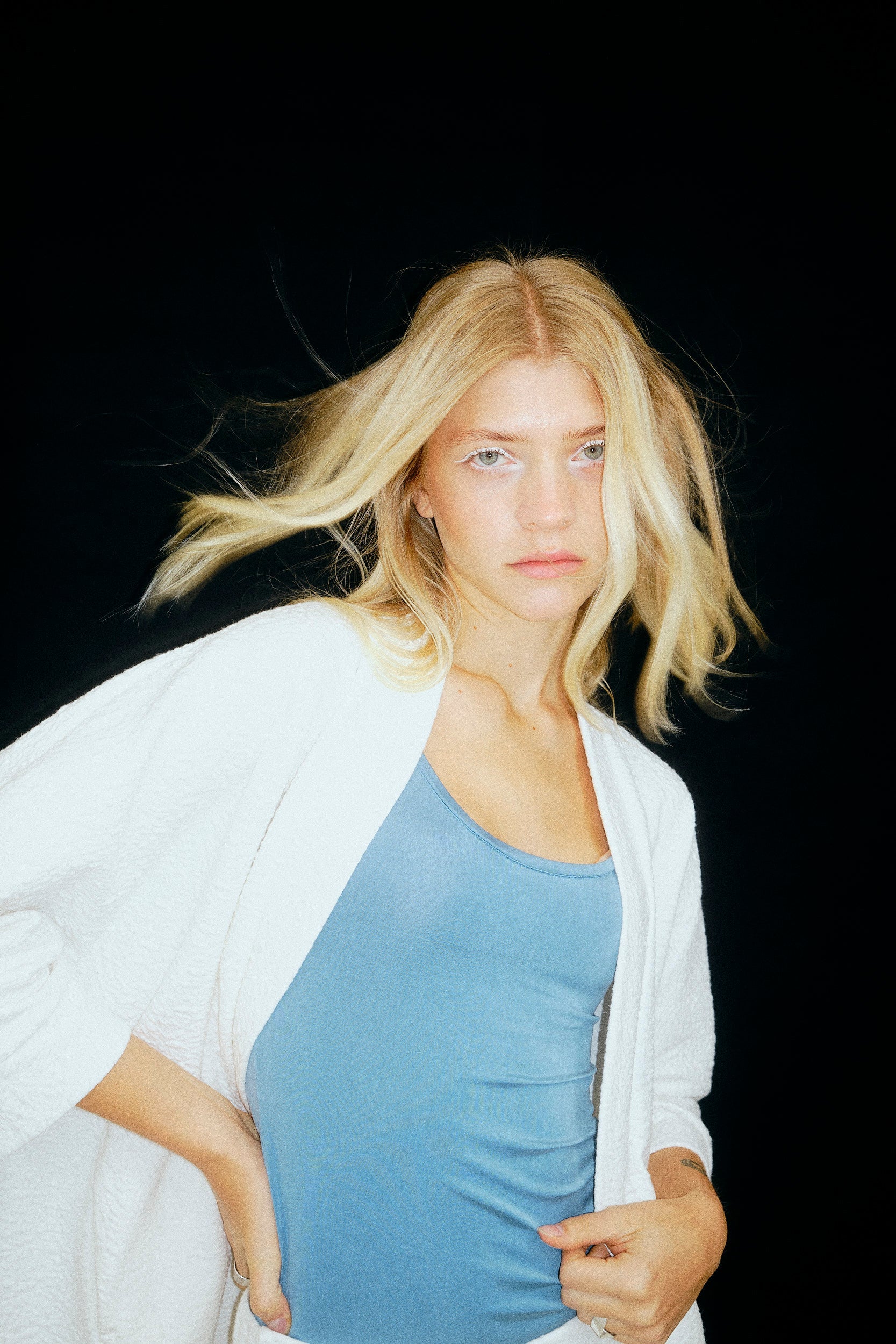 Botanic Jacket - vanilla white aus Bio Baumwolle mit Brennessel-Anteil von Moya Kala