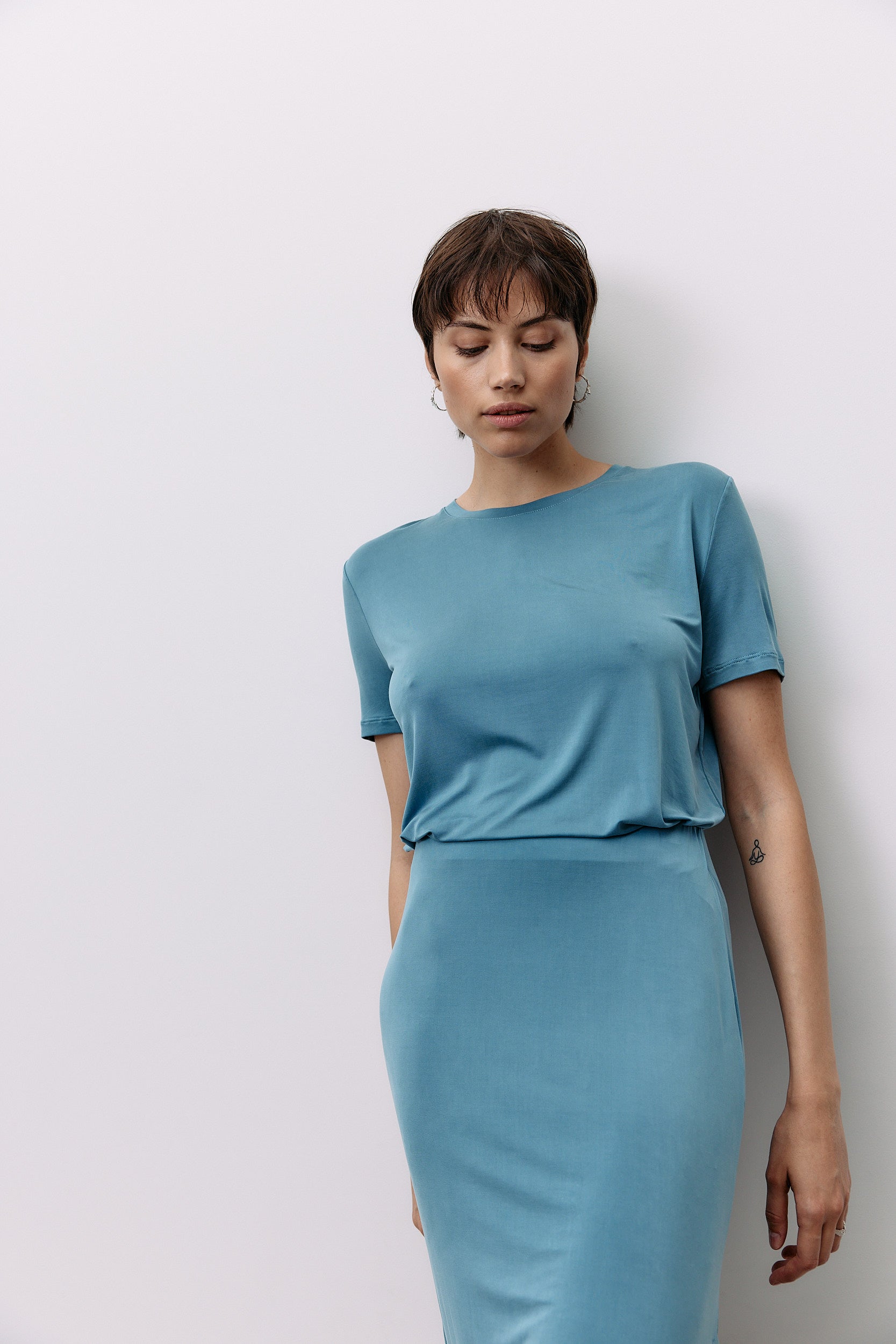 Cupro Short Sleeve - blue heaven - von Moya Kala