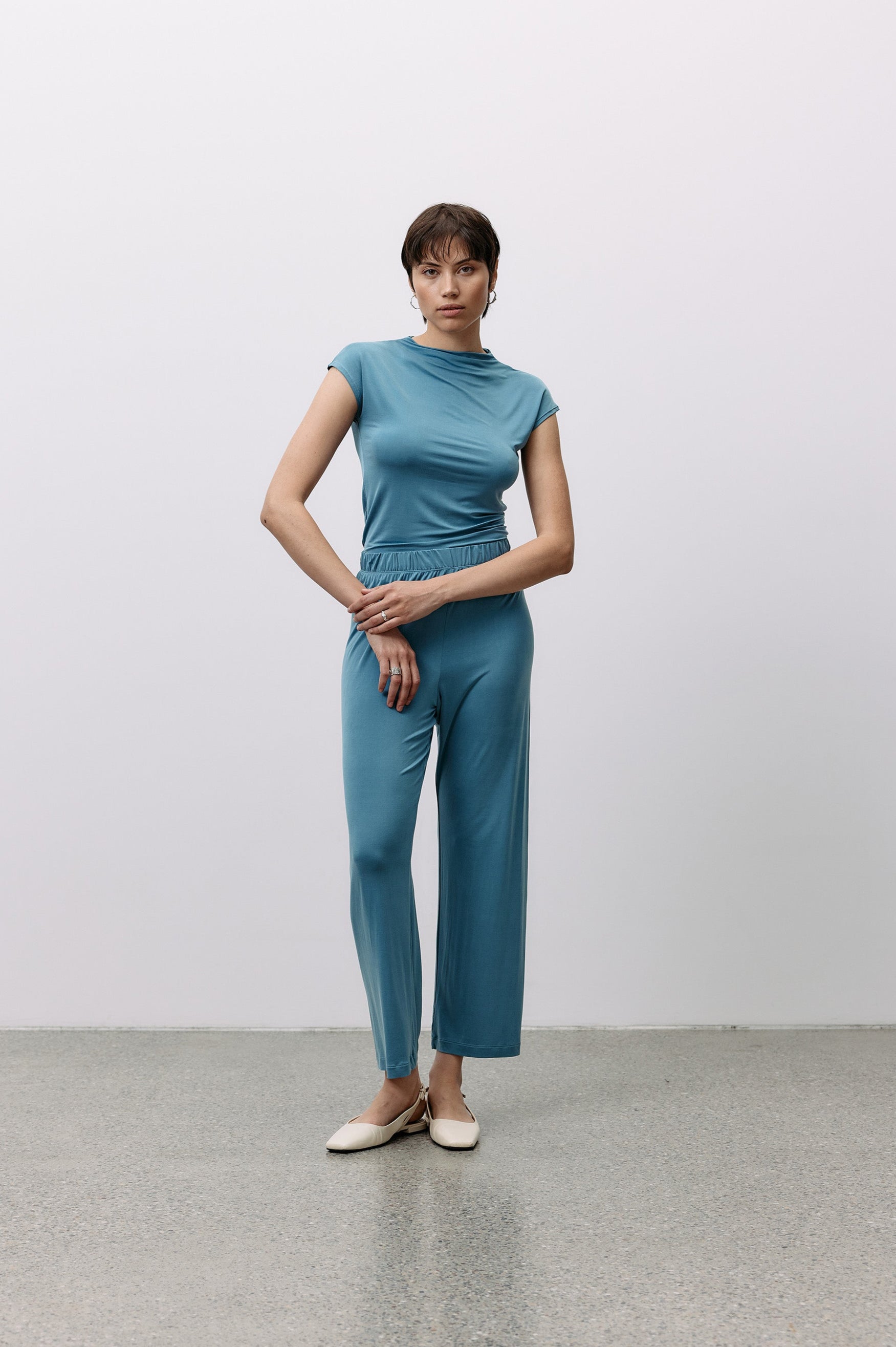 Cupro Cap Sleeve - blue heaven - von Moya Kala