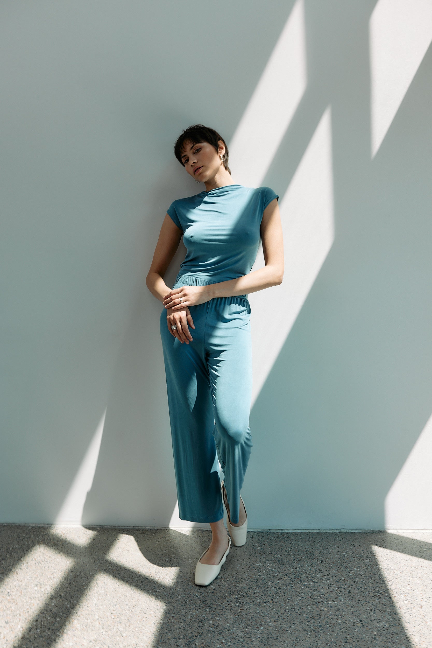 Cupro Cap Sleeve - blue heaven - von Moya Kala