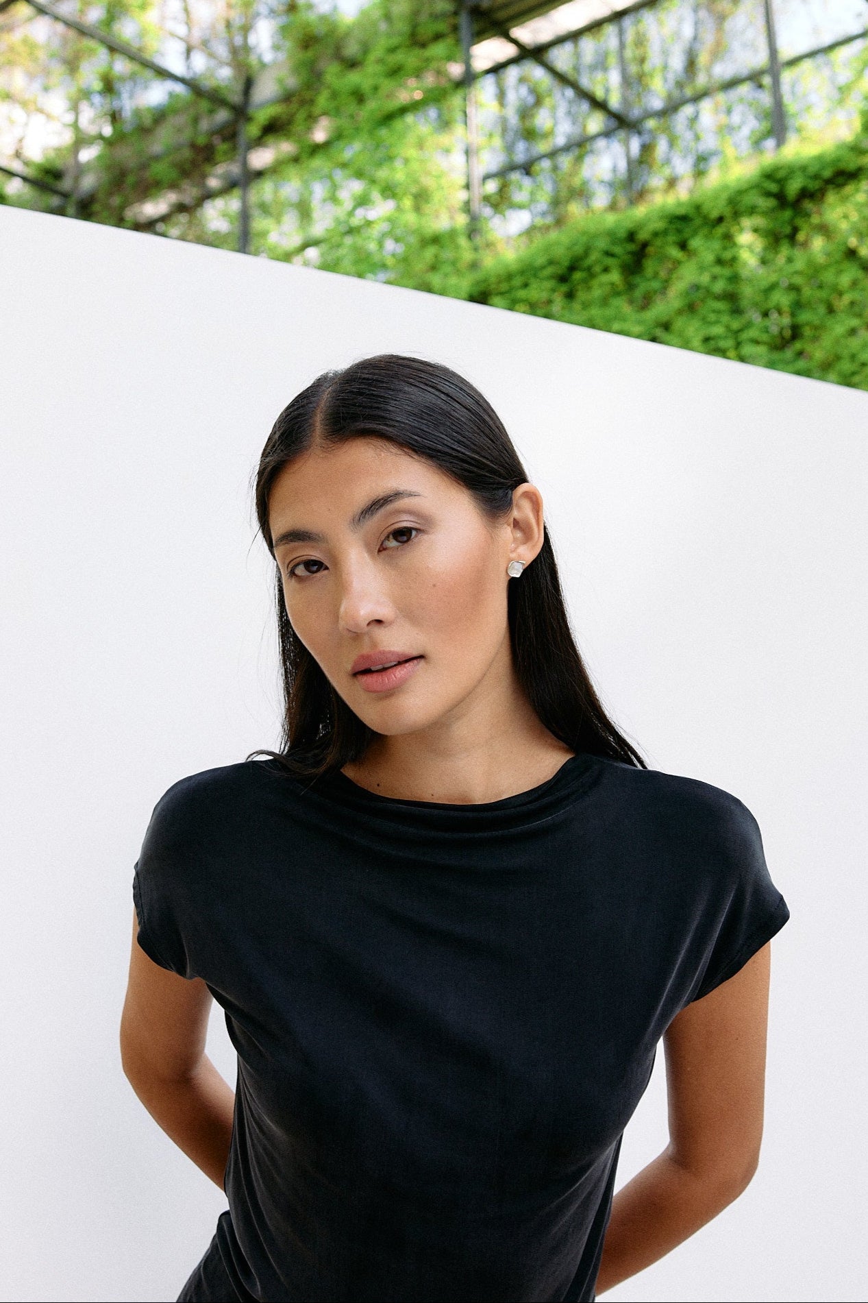 Cupro Cap Sleeve - graphite - von Moya Kala